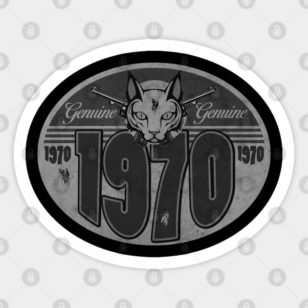 Vintage Classic 1970 Sticker by CTShirts